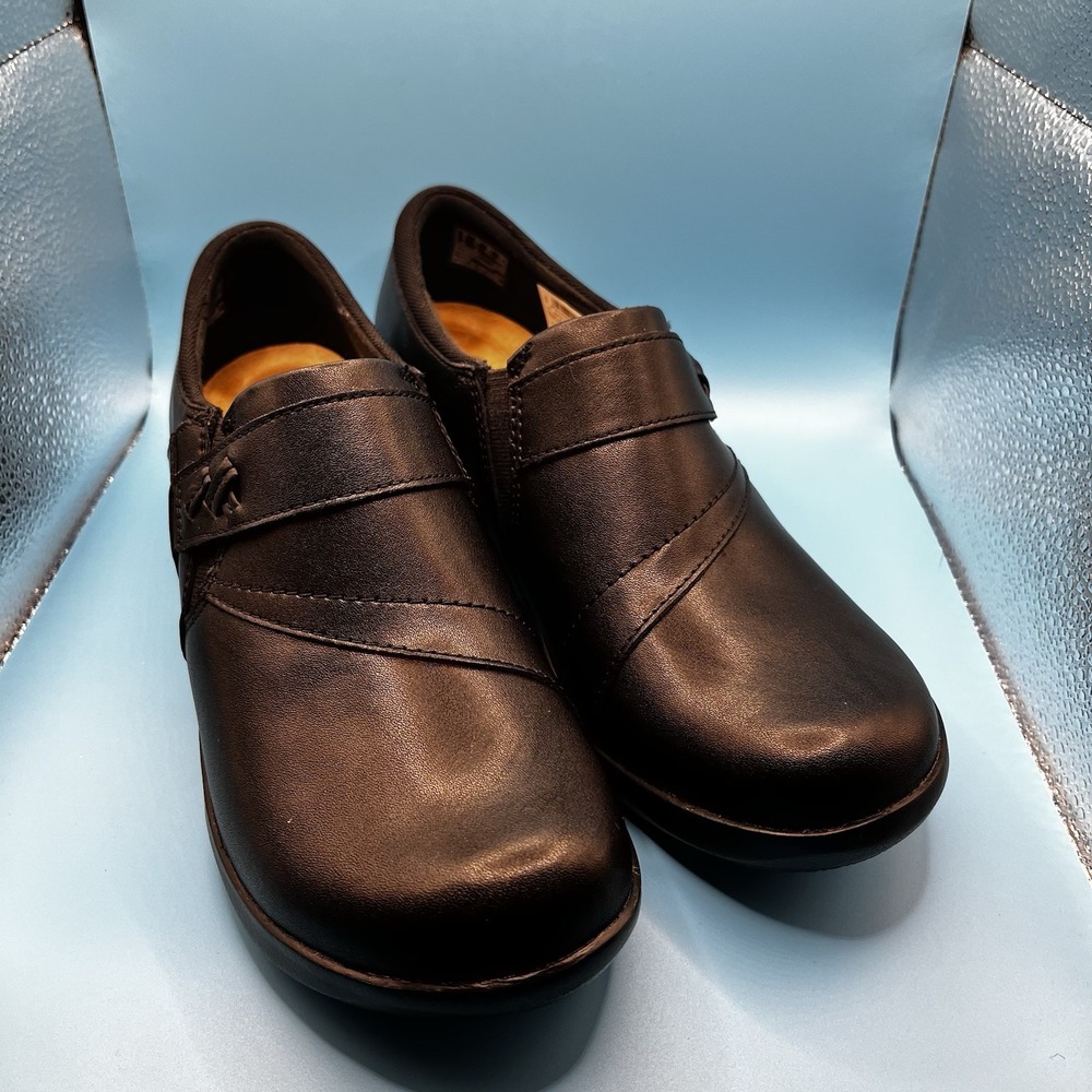 Clarks‎ Women's Angie Pearl Black Leather Shoes  26164068 Size 8 1/2 M